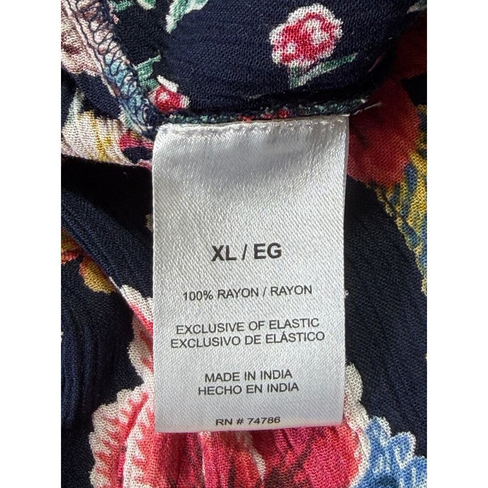 Bila Women's XL Boho Floral Sleeveless Maxi Blue Print Resort Casual Boho Dress - Picture 4 of 10